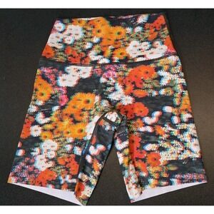 Aerie Offline Hi-Rise Goals Blurred Floral Bike Shorts S 7in Boho Multicolor NEW